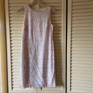 Chaps sleeveless pink floral dress